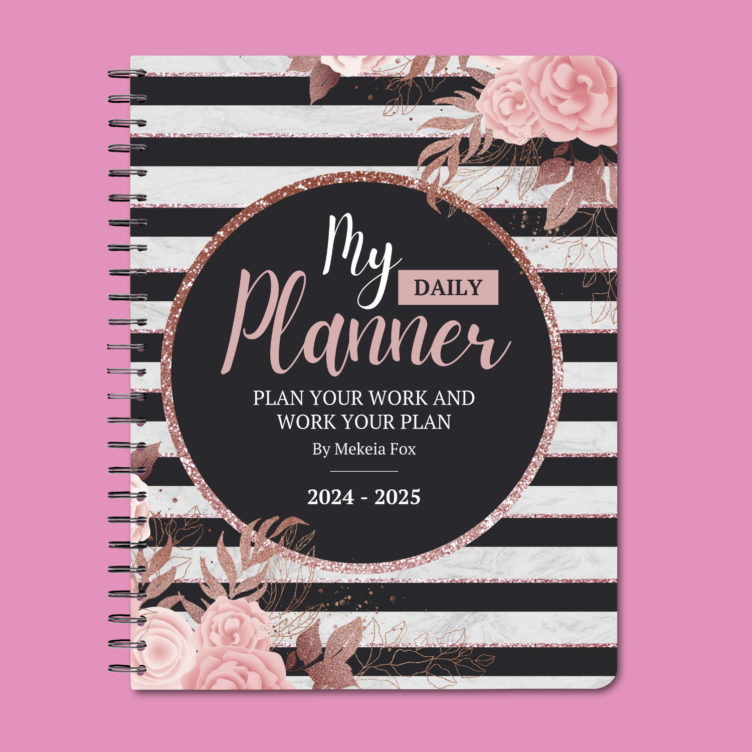 My Planner 2024-25 | Rose Gold Flowers